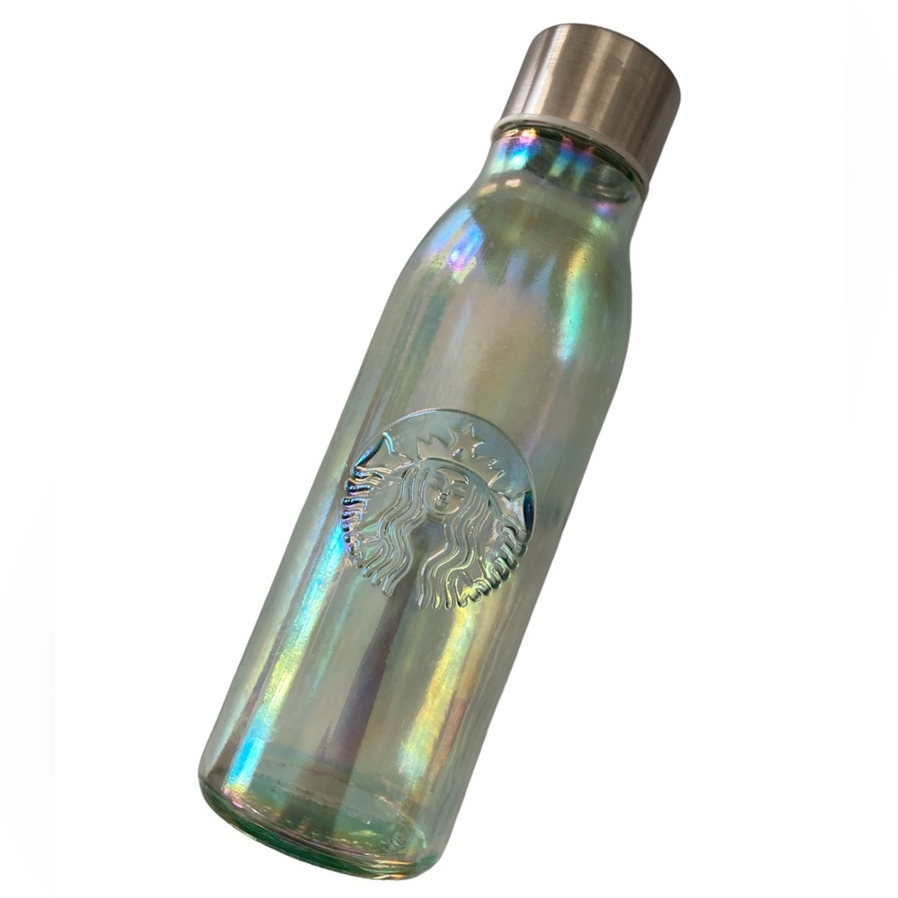 Starbucks glass bottle with engraved logo